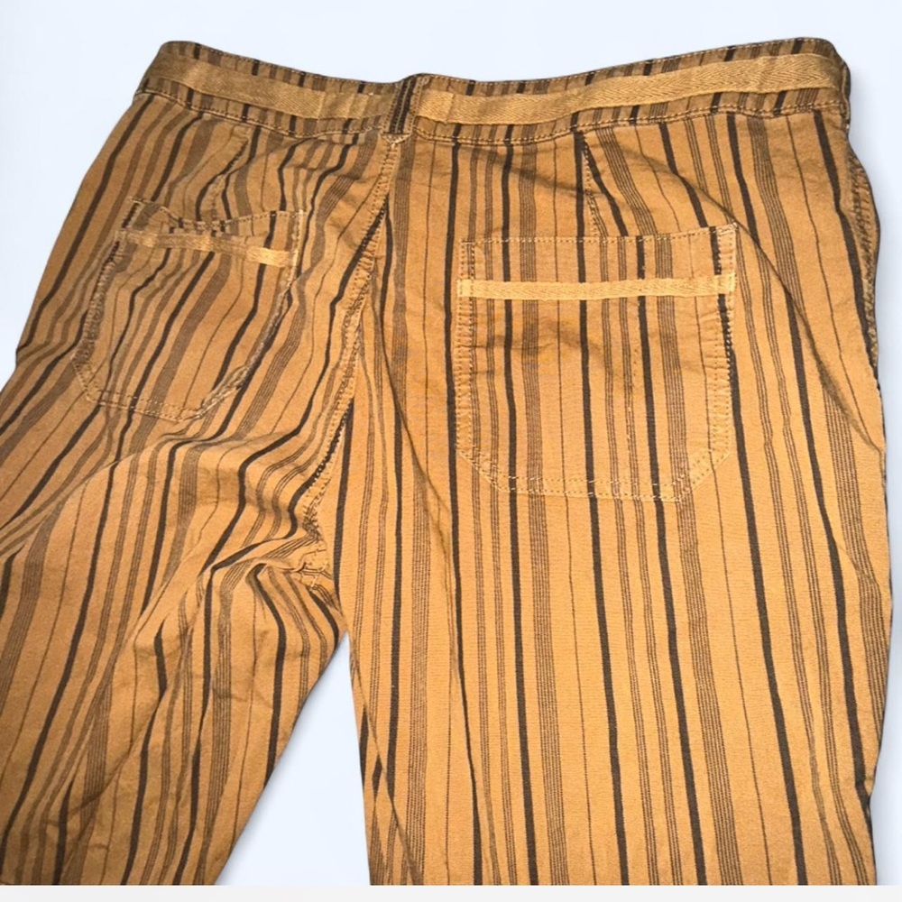 Brown Striped Casual Pants - Picture 4 of 5